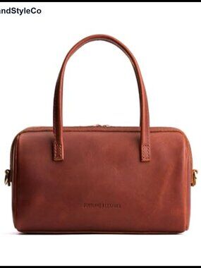 Full Grain Leather Crossbody Doctor Bag Adjustable Strap Handbag Purse